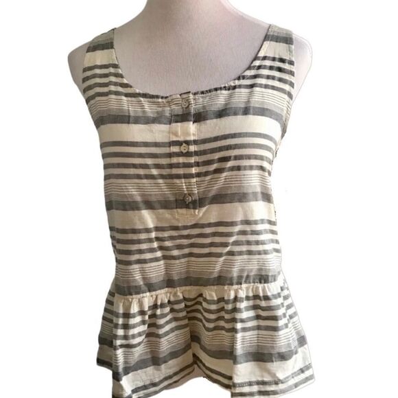 New! 4Our Dreamers Sleeveless Peplum Top Sz L - Picture 1 of 6